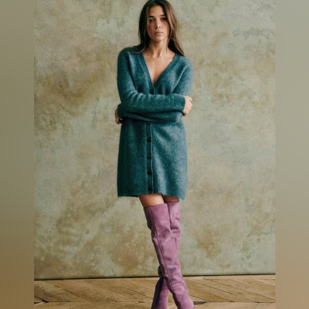 Sezane Junie Dress Sauge - Size M